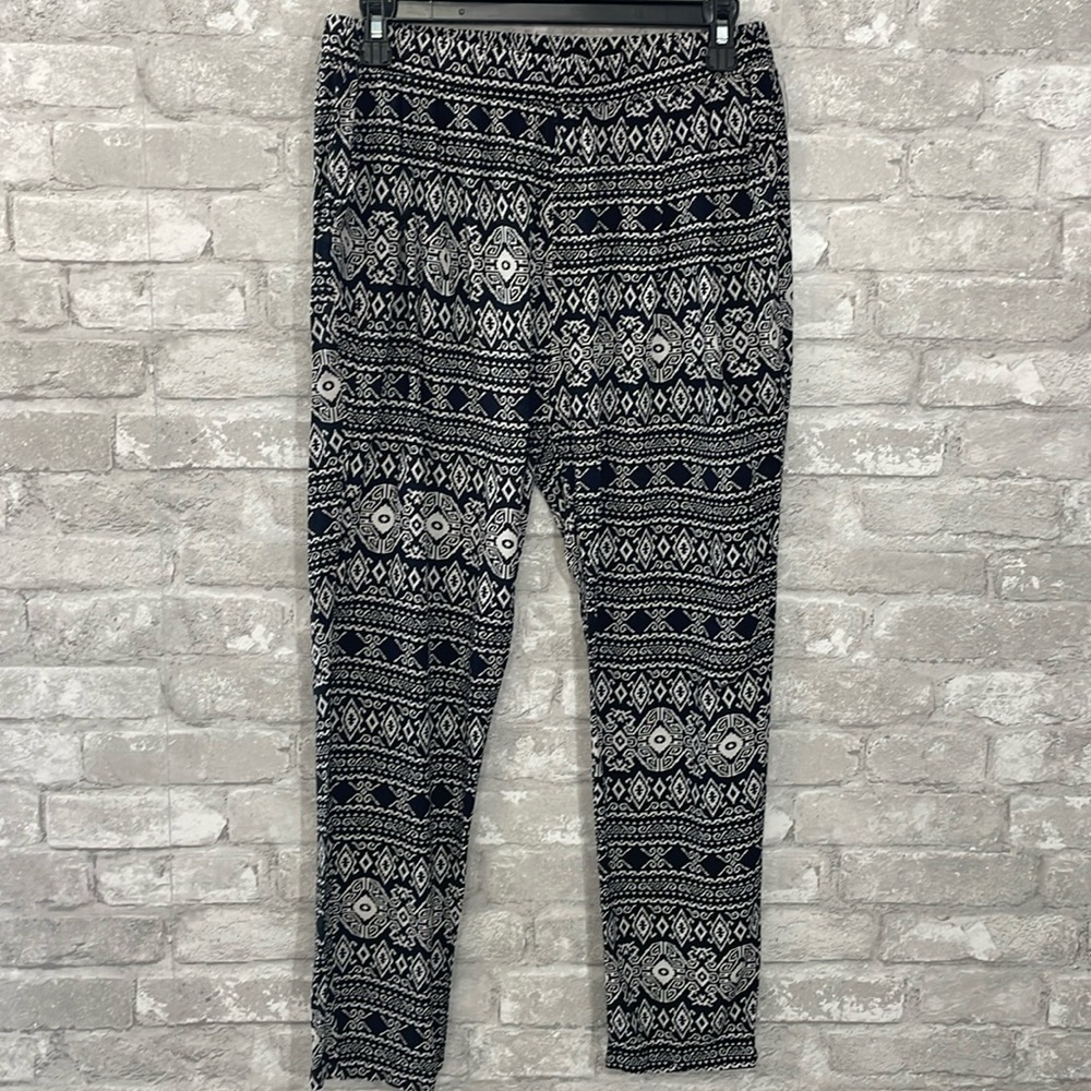 Umgee Black Print Pull on Pants
